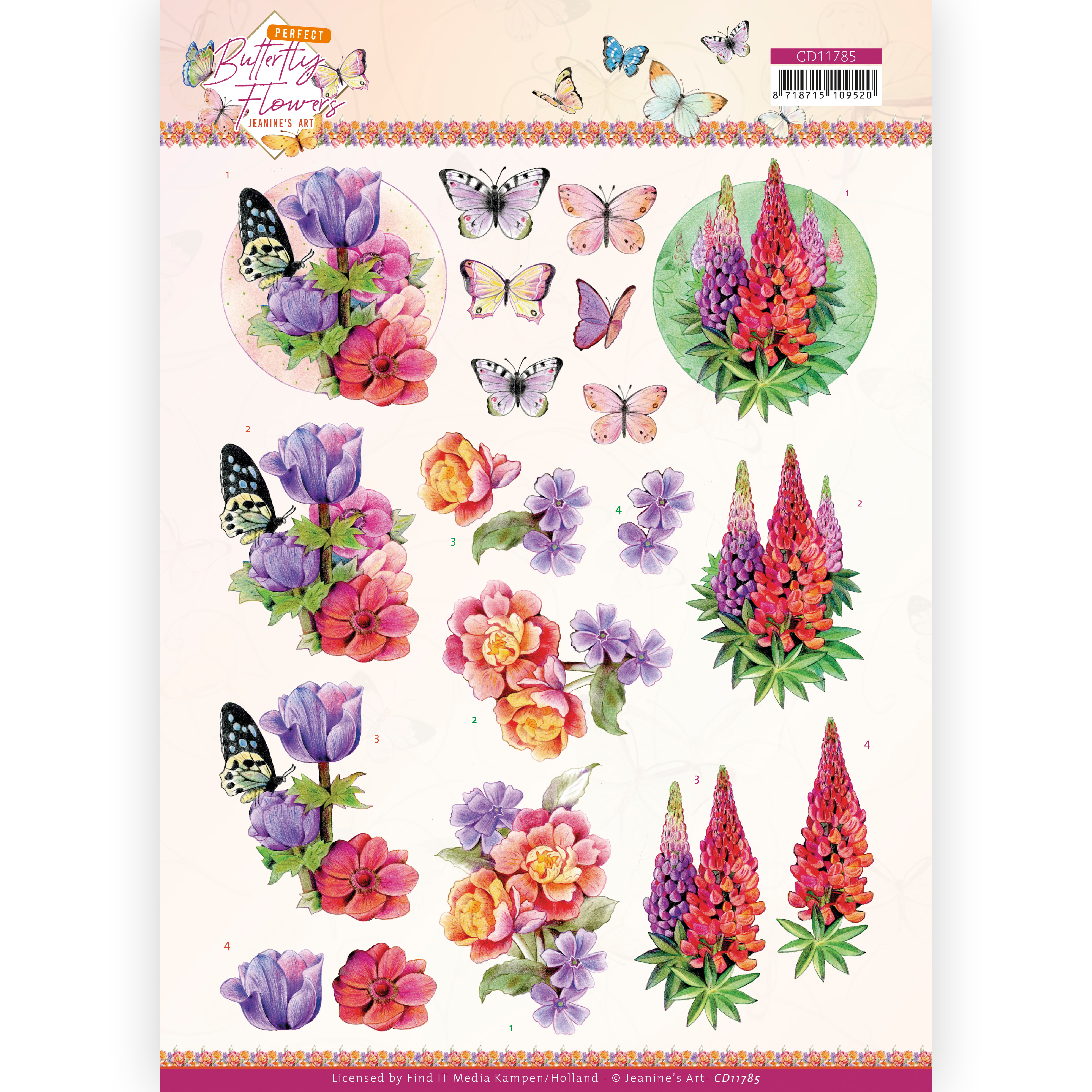 3D Cutting Sheet - Jeanine's Art - Perfect Butterfly Flowers - Anemone 3D Cutting Sheet - Jeanine's Art - Perfect Butterfly Flowers - Anemone