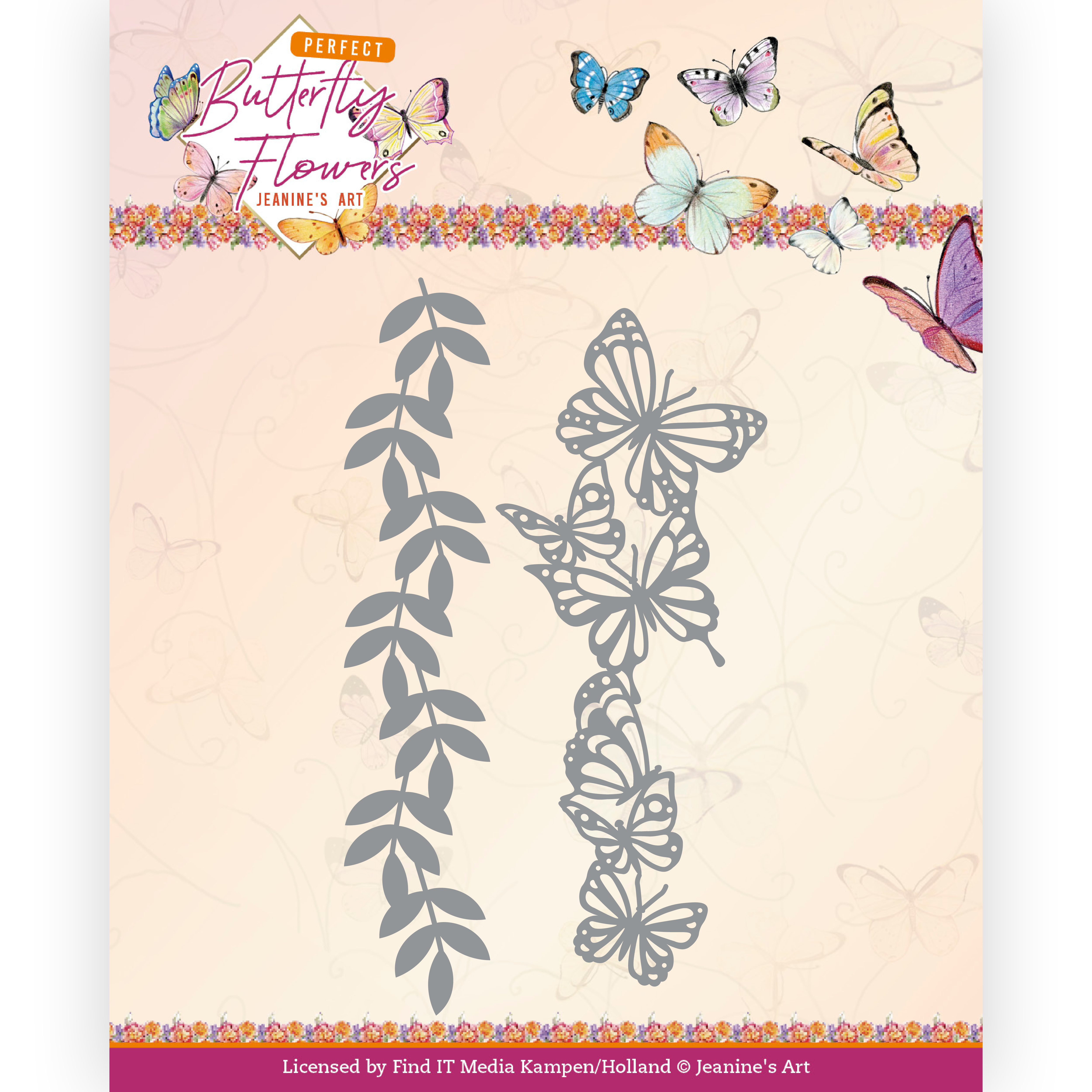 Dies - Jeanine's Art - Perfect Butterfly Flowers - Large Butterfly Edge